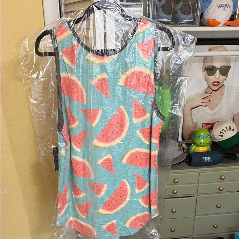 Watermelon Print men’s Tank Top XL New